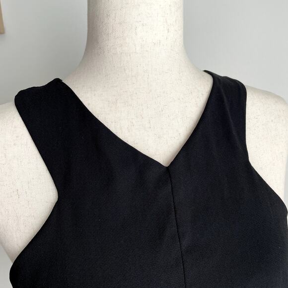 Lulus Party Time Sleeveless Top Size S Black High Neck Crossover Open Tulip Back - Picture 13 of 14